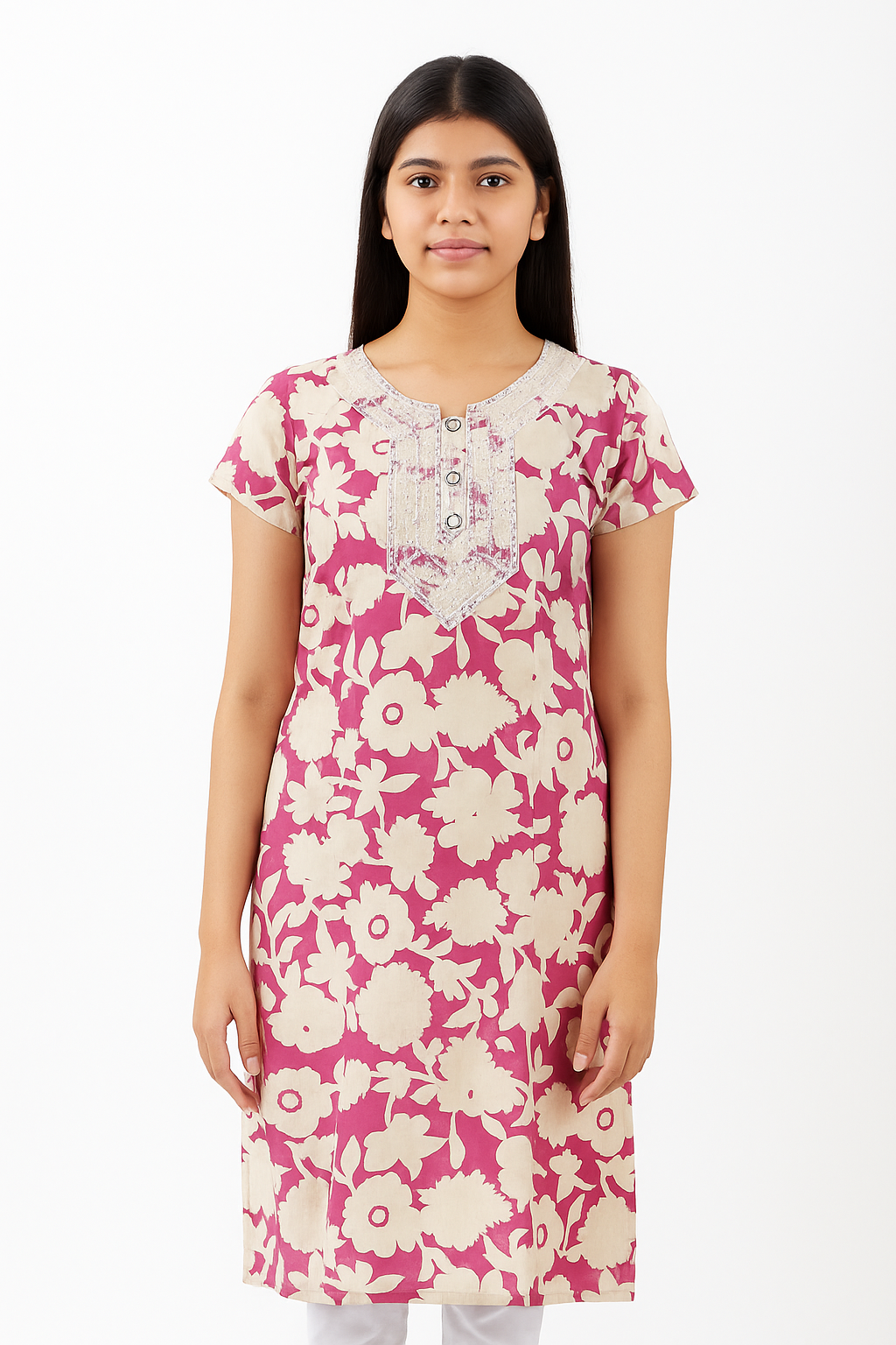“Soft Cotton Floral Kurti – Light & Stylish Daily Wear”