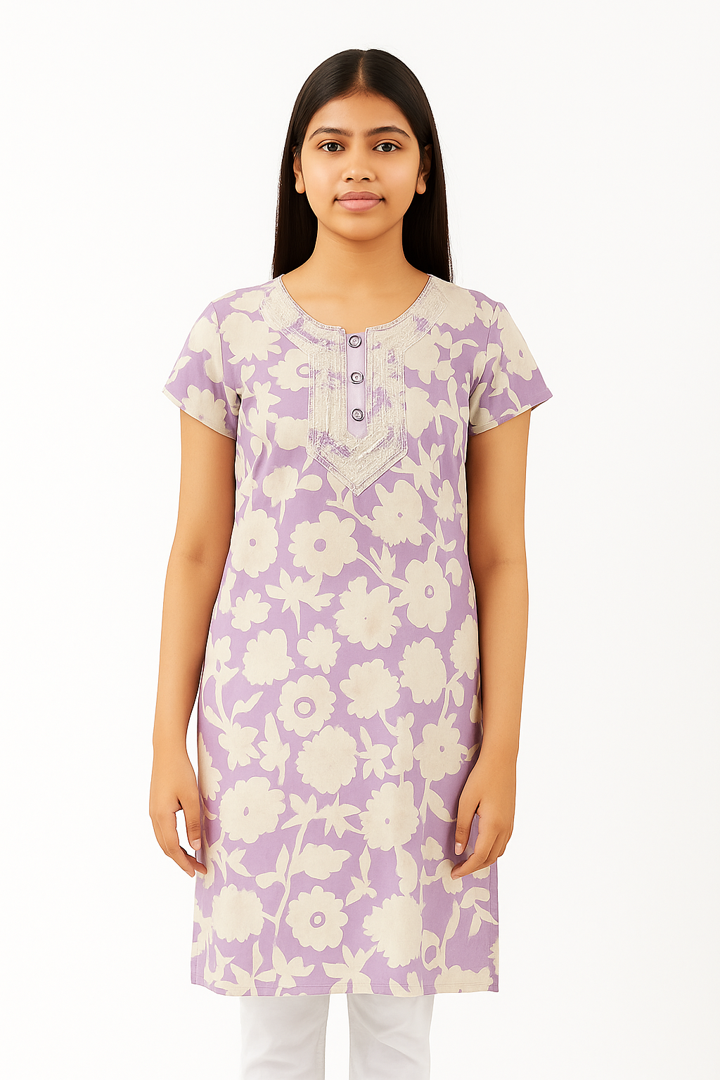 “Soft Cotton Floral Kurti – Light & Stylish Daily Wear”