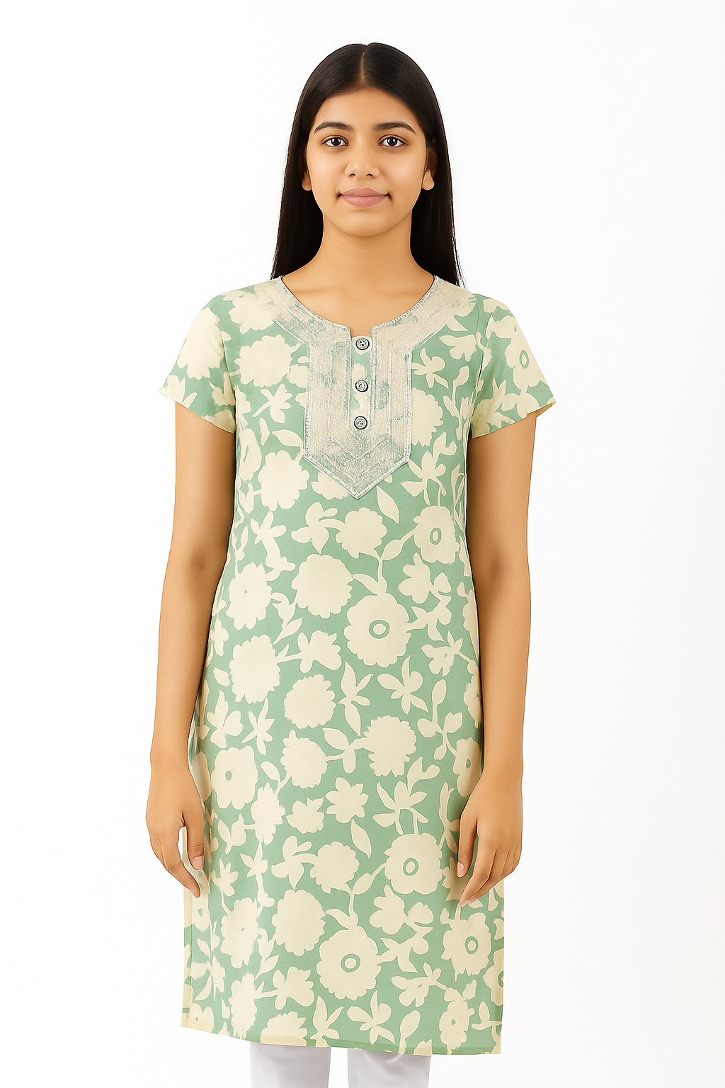 “Soft Cotton Floral Kurti – Light & Stylish Daily Wear”
