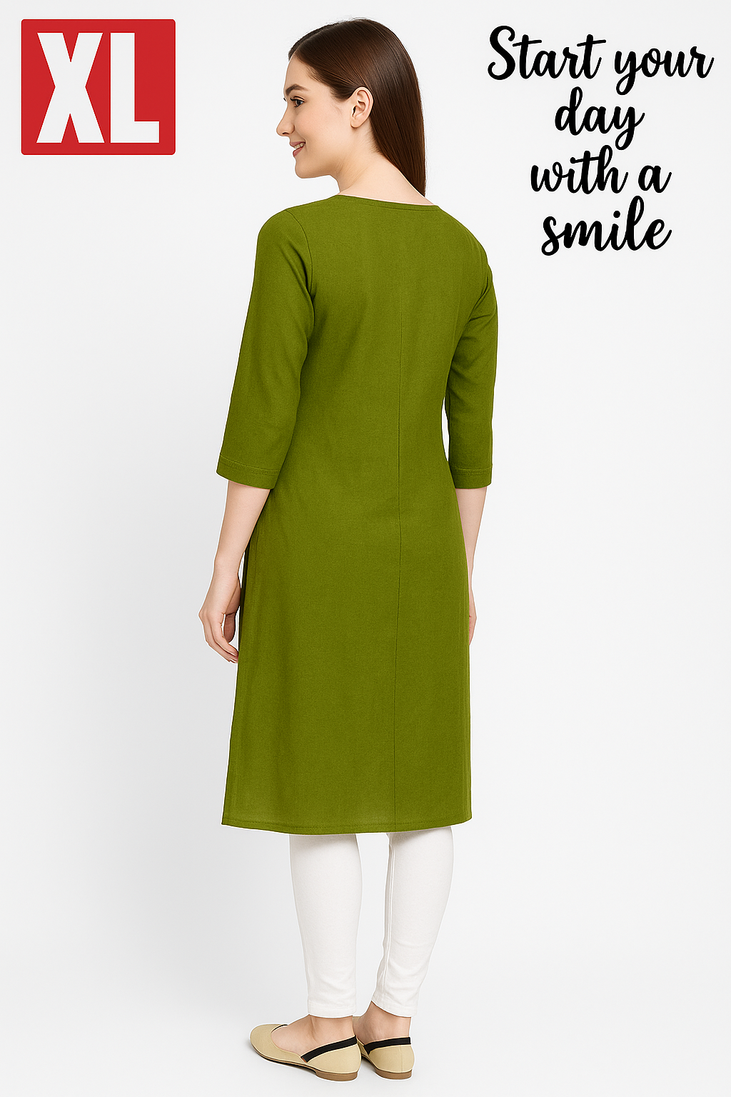 Premium Designer Kurti with Intricate Neck Embroidery β Everyday Chic