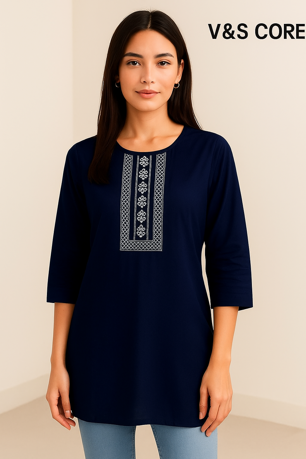 Classic Ethnic Kurti – Premium Cotton Comfort & Embroidery”