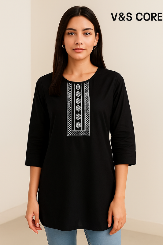 Classic Ethnic Kurti – Premium Cotton Comfort & Embroidery”