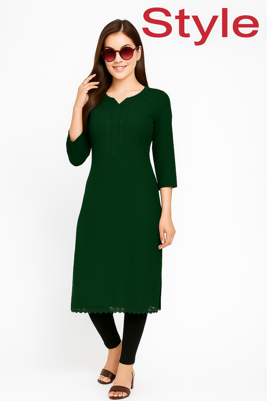 “Soft Cotton Floral Kurti – Light & Stylish Daily Wear”