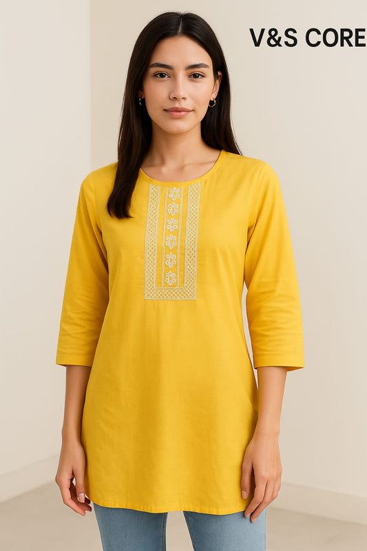 Classic Ethnic Kurti – Premium Cotton Comfort & Embroidery”